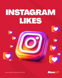 Ilustración del servicio de likes para Instagram con un icono de me gusta.