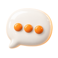 Icono 3D de burbuja para comentarios