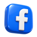 Icono 3D de Facebook