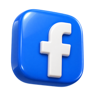 Icono 3D de Facebook