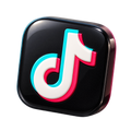 Icono 3D de TikTok