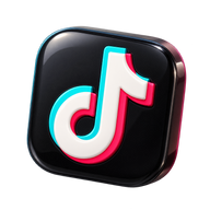 Icono 3D de TikTok