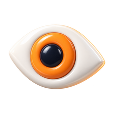 Icono 3D de ojo para visualizaciones